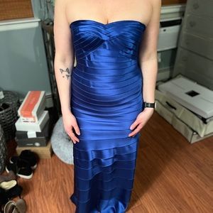BCBG MaxAzria royal blue gown size 4